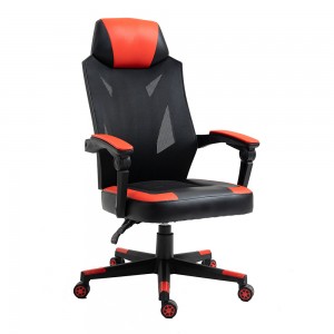 Cadeira de carreiras reclinable moderna barata, respaldo alto, ergonómico, xiratorio, tecido de malla, cadeiras de xogos para ordenador