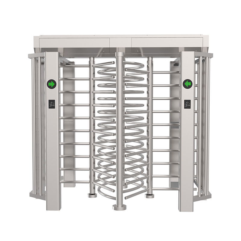 SUS304 Stainless Double Channel Biometric RFID Pinuh Jangkungna Turnstile