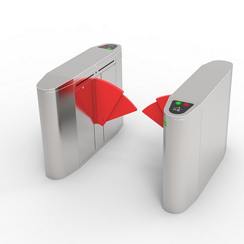 Smart Speed ​​Pedestrian Control Elektronisk akryl Wing Flap Barrier Gate