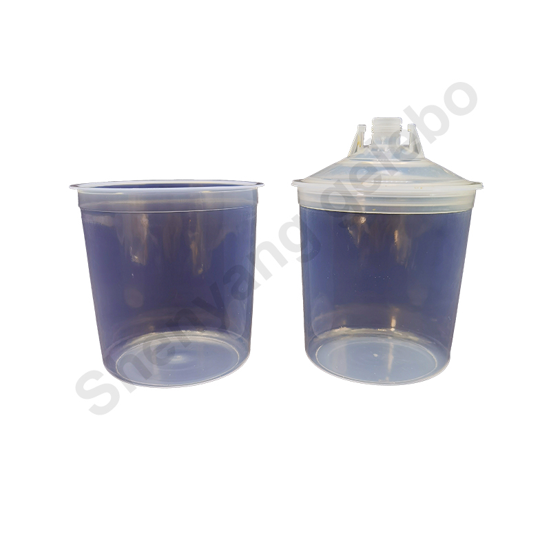 Popularno prodavana plastična obloga za boju i poklopac, plastične unutarnje čašice za boju s poklopcem filtera od 125 mic/190 mic