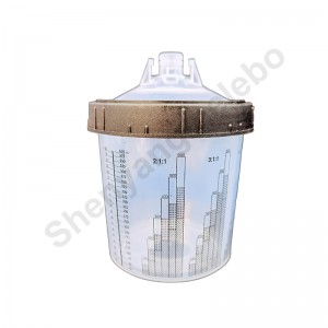 Factory Promotional Spray Gun Paint Cup ine Clips, Disposable Inner Cup, Lid neOuter Cup