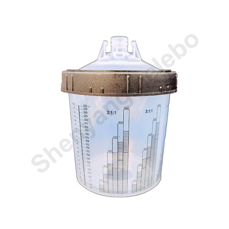 Paint Spray Gun Mixing Measuring Cup For Car Body Repair With Liner And Lids Featured Image