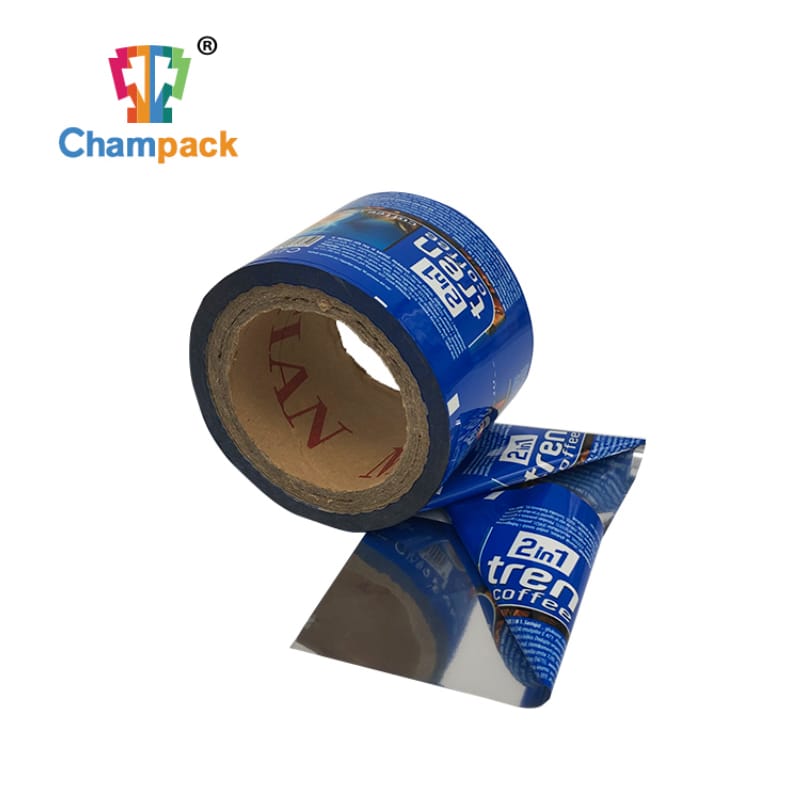 Kaffedrik 2-i-1 pulver aluminiumsfolie BOPP plastpose laminerede kiks småkager puffed mad emballage film rullefilm