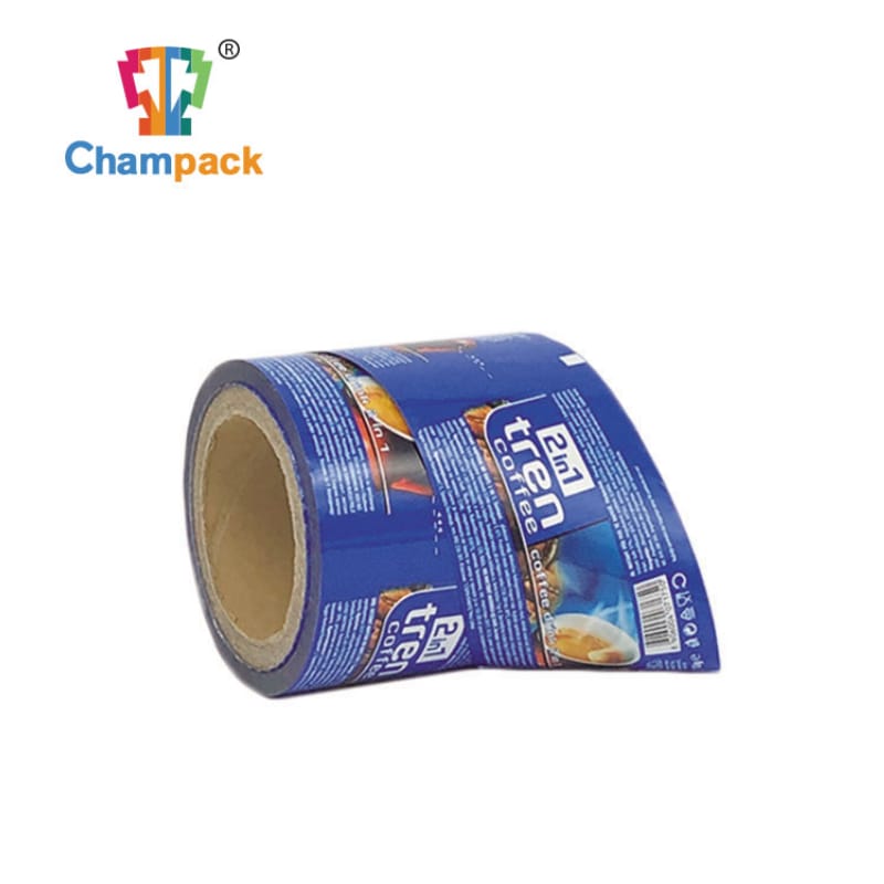 ເຄື່ອງດື່ມກາເຟ 2in1 powder aluminium foil BOPP plastic sachet laminated biscuits cookies puffed food packaging film roll film