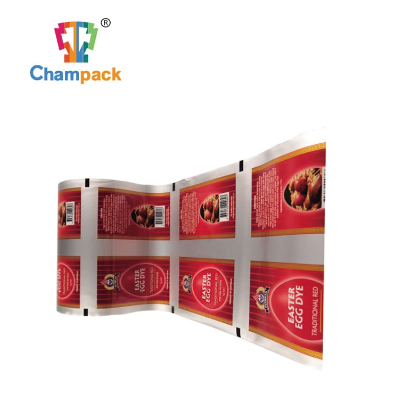 Tilpasset påskeæg tør traditionel rød aluminiumsfolie BOPP plastpose laminerede kiks småkager puffet mad emballage film rullefilm