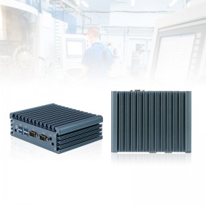 Disipasi panas cepet mini kontrol industri mainframe, opsional I3 I5 I7 J6412