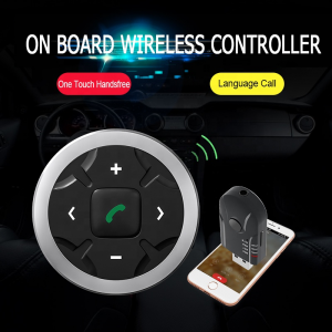 Controlador de volante de botón multimedia inalámbrico para manillar de bicicleta de motocicleta de coche con función de llamada