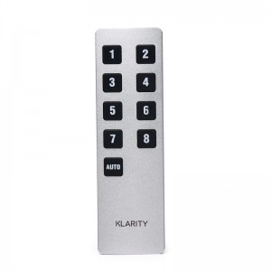 Ọhụrụ ngwaahịa aluminom remote control onwe ebu metal remote control na 10 square buttons infrared remote control
