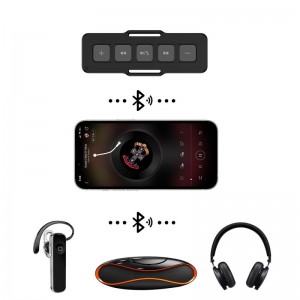 Telecomando multifunzionale Bluetooth 5.0 controllo chiamata riproduzione musica compatibile con telefono Android Apple, tavoli