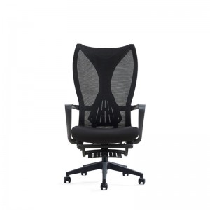 Mellor cadeira de oficina reclinable ergonómica de malla con reposapés