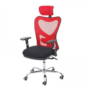 A mellor cadeira de oficina alta ergonómica de malla colorida con brazos axustables