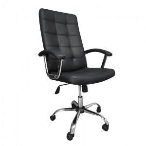 Kényelmes otthoni magas háttámlájú bőr irodai szék padló