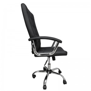 Pohodlná domáca kožená kancelárska stolička s vysokým operadlom