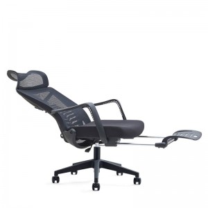 Cadira d'oficina de malla reclinable còmoda ergonòmica amb reposapeus