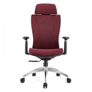 Cadeira de oficina na casa de tecido ergonómico de luxo con respaldo alto