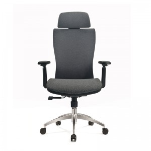 Luksusa ergonomiska auduma mājas biroja krēsls ar augstu muguru