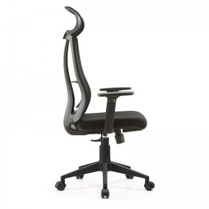 Cadeira de escritório giratória ajustável com encosto alto de alta qualidade e apoio de cabeça
