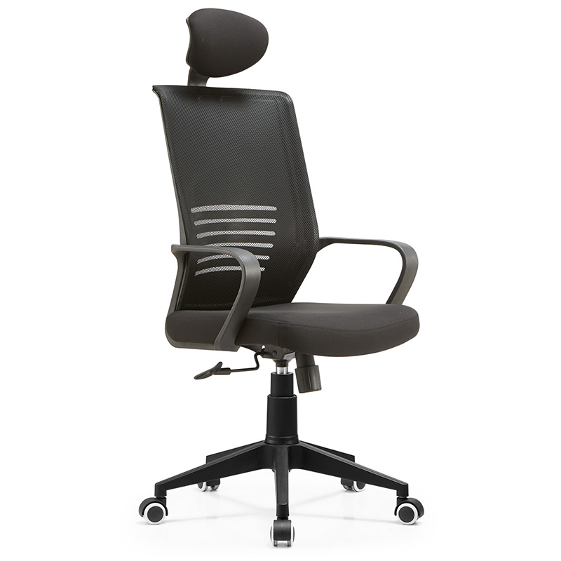 High Back Good Simple Rolling Office Chair with Headrest Featured Image
