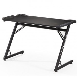 Best Racing Style T Shaped Black PC Gaming Desk With Led