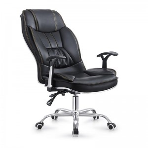 High Back Silla De Oficina Ergonomic Boss Manager PU Leather Office Chair