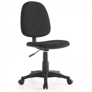 Регулируемое вращающееся кресло для домашнего офиса без подлокотников со средней спинкой
