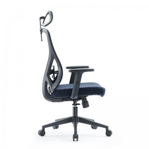 Aukščiausios kokybės Kinijos tinklelio ergonomiška reguliuojama atlošiama biuro kėdė su galvos atrama