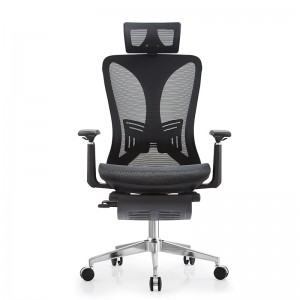 Komportable nga Best Mesh Ergonomic Home Office Chair nga adunay footrest