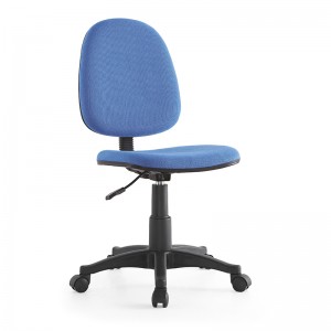 Armloze, verstelbare, draaibare bureaustoel met middenrug