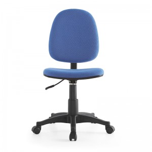 Armloze, verstelbare, draaibare bureaustoel met middenrug