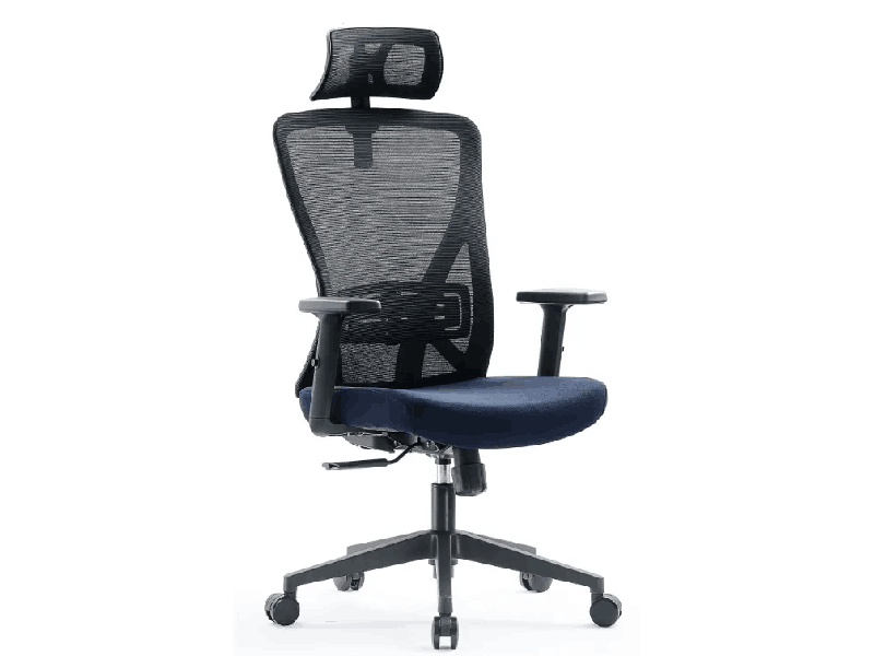 Office chair installation, lifting and backrest adjustment