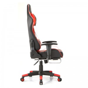 Sedia da gioco ergonomica in pelle nera ergonomica Boss Executive con schienale alto OEM / ODM con poggiapiedi