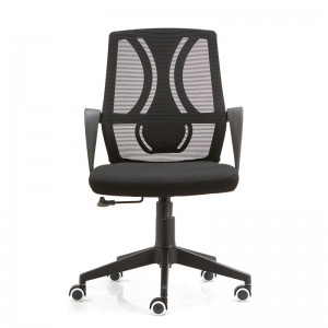 Cadeira de escritório em casa estilosa com encosto médio/cadeira de trabalho com braços