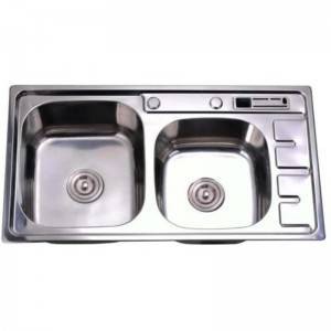 Wholesale Discount Bathroom Sink Faucet Taps - Double Bowls Without Panel DS8046A – Jiawang