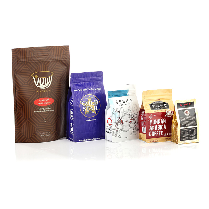 Matte Flat Bottom Coffee Packaging Bag ma Vale