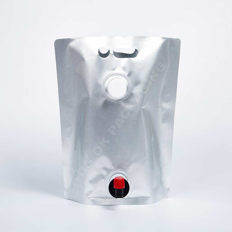 Wholesale 1.5L 2L 3L 5L Liquid Packaging Bag Stand Up Aluminum Foil Bag In Boxes Pouch Spout With Valve