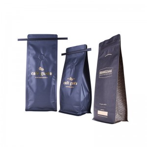 टिन टाई के साथ कॉफी बीन के लिए एल्यूमीनियम पैकेजिंग प्लास्टिक बैग