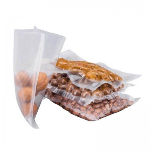 पुनर्चक्रण योग्य प्लास्टिक पारदर्शी नायलॉन हीट सील वैक्यूम बैग खाद्य संरक्षण प्रशीतन तीन साइड सील भंडारण हीट सील बैग
