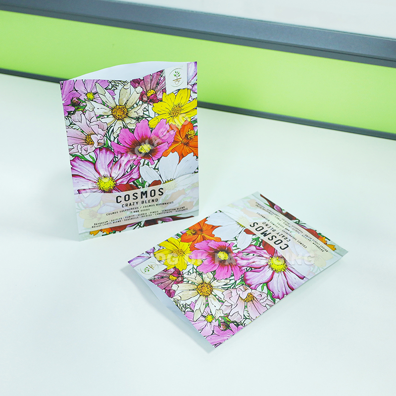 कस्टम प्रिंटिंग थोक छोटा हीट सील करने योग्य तीन साइड सील क्राफ्ट सैशे खाली कॉफी चाय खाद्य पैकेजिंग बैग विशेष छवि