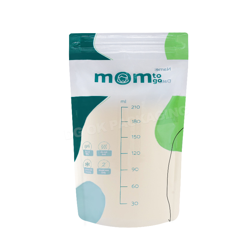 Bolsas de almacenamiento de leche materna Bolsa preesterilizante con cierre de cremallera Bolsa de leche materna