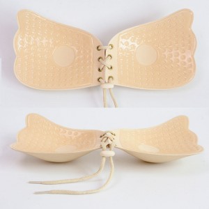 Fabric Wing Drawstring Strapless Self Adhesive Invisible Bra