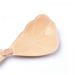 SHELL SHAPE FASHION NUDE COLOR COMPORTABLE BRIDAL ADHESIVE STRAPLESS INVISIBLE BRA