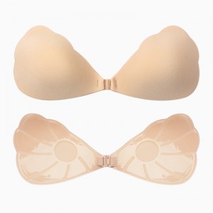 SHELL SHAPE FASHION NUDE COLOR COMPORTABLE BRIDAL ADHESIVE STRAPLESS INVISIBLE BRA
