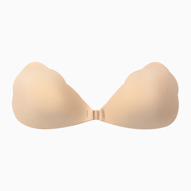 SHELL SHAPE FASHION NUDE COLOR COMFORTABLE BRIDAL ADHESIVE STRAPLESS INVISIBLE BRA
