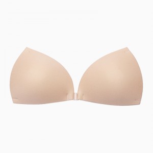 Custom Sticky Front Buckle Wireless Backless Invisible Bra Cup Segitiga