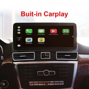 Receptor estéreo para carro de canto redondo android 2din android auto para mercedes multimídia carplay