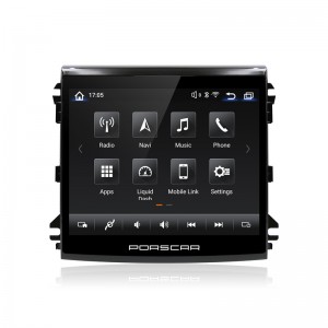 „Porsche Android“ automatinis radijas su įmontuotu „CarPlay“.