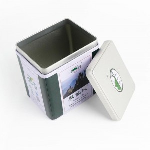Декоративна празна квадратна алуминиева консервна кутия за чай TTB-019