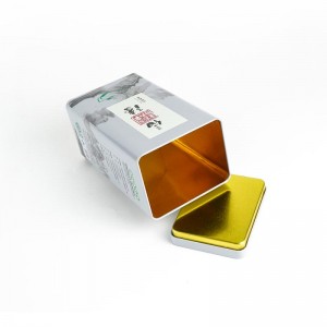 Dizaina dzēriena kvadrātveida tējas skārdene TTB-022