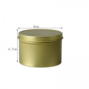 Caja de embalaje redonda para velas de pastel dorado para hojas sueltas