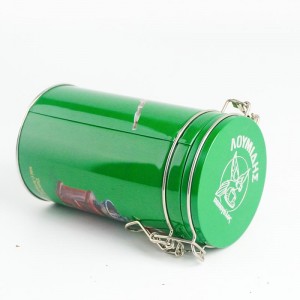 Boîte de conserve de thé ronde OEM de grande capacité de luxe TTC-038